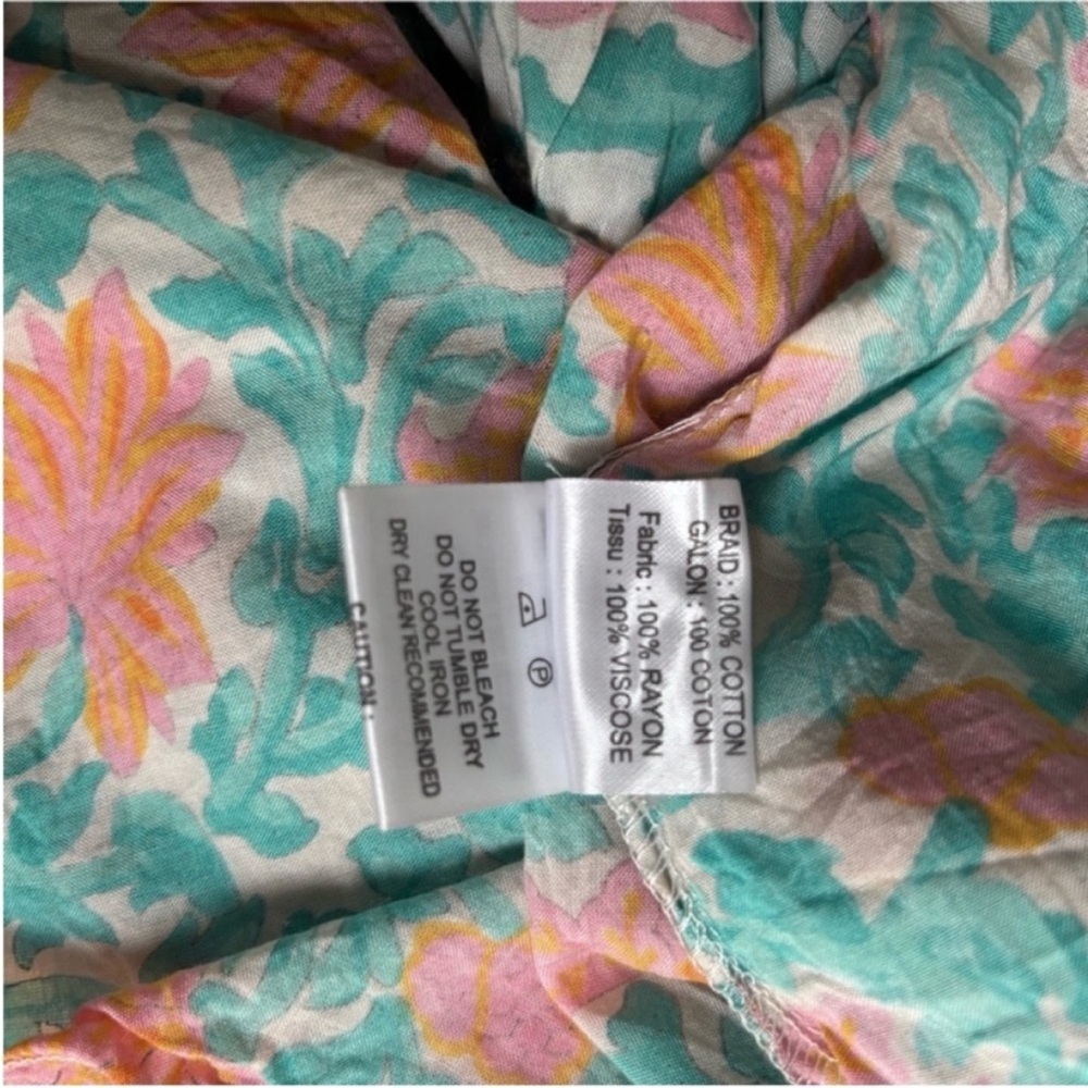 Miss June Boho Maxi Dress Floral Tiered Off Shoulder Teal Green Coral One Size - Picture 13 of 16